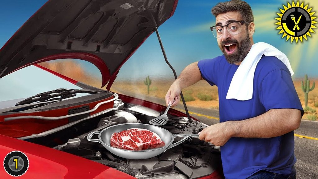 Steak kochen auf dem Auto-Motor? Ein Versuch!